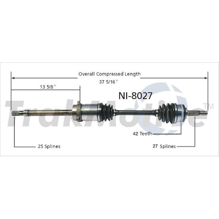 Surtrack Axle Cv Axle Shaft, Ni-8027 NI-8027